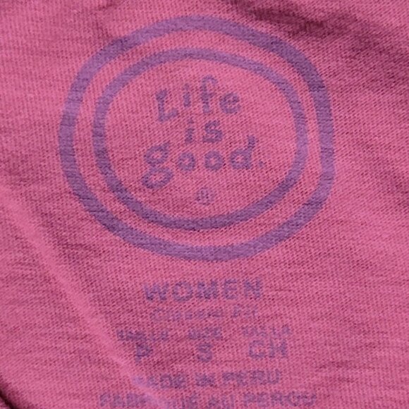 Life Is Good Red Adirondack Chair Short Sleeve Classic Fit V-Neck Tee - S - Picture 8 of 8